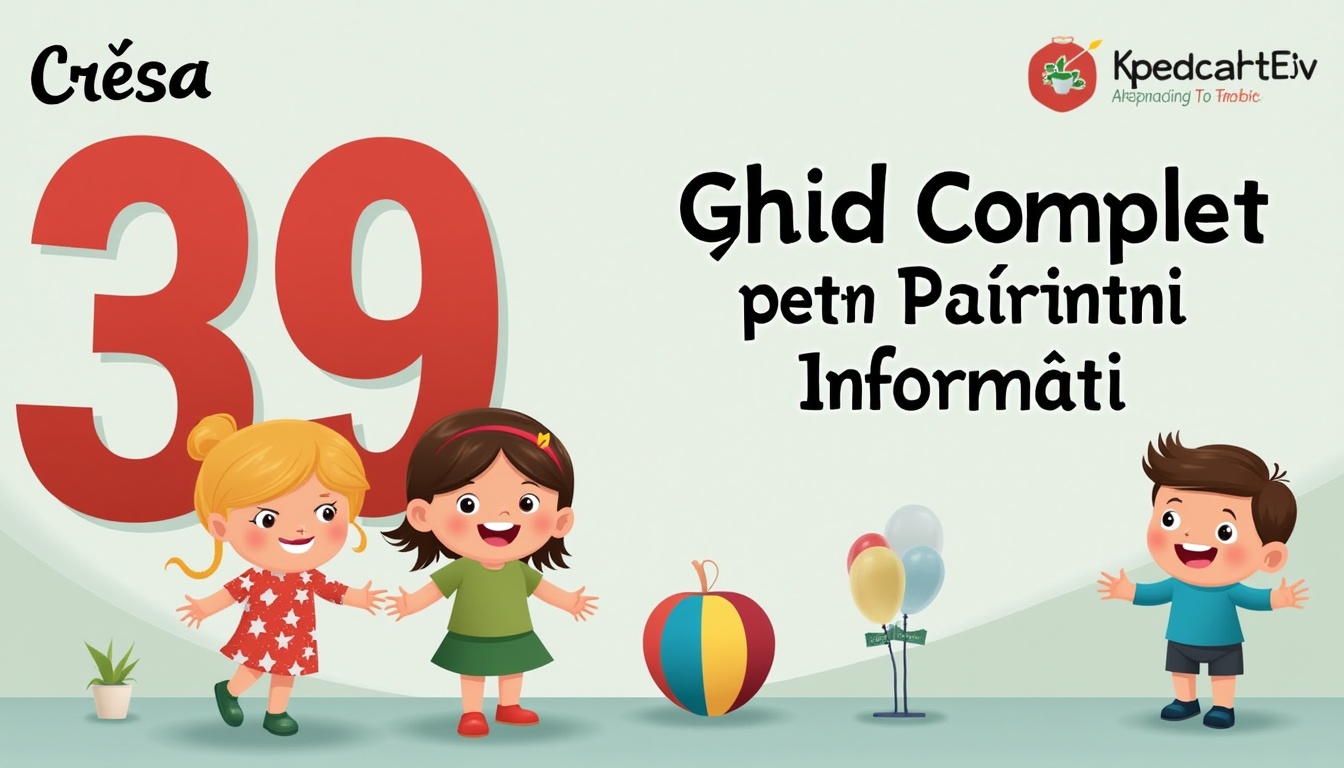 Imagine cu copii jucându-se fericiți și educatori zâmbitori la Creșa 39 Ploiești