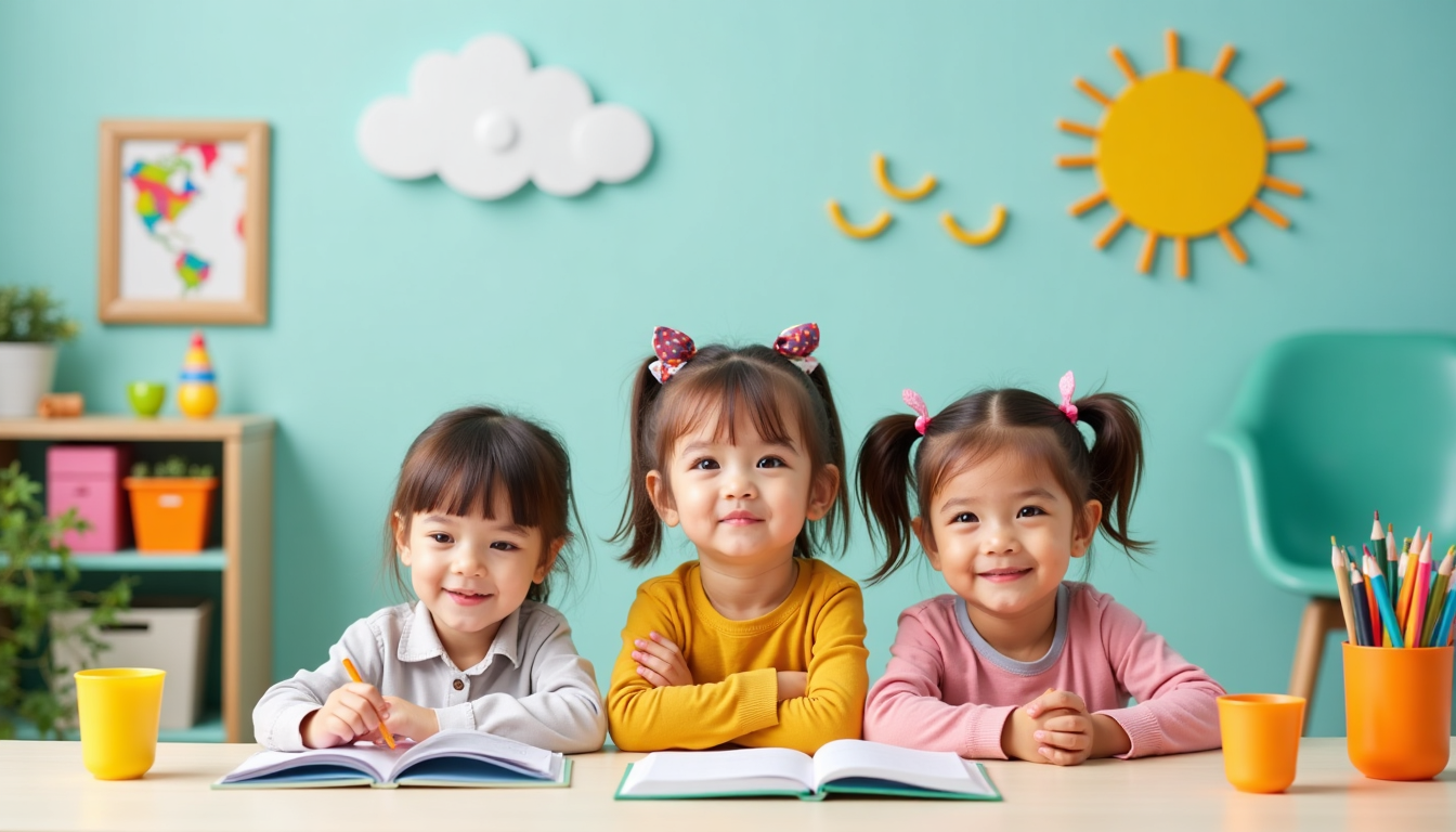 Copii bucuroși la grădiniță, explorând oferta educațională din 2026.