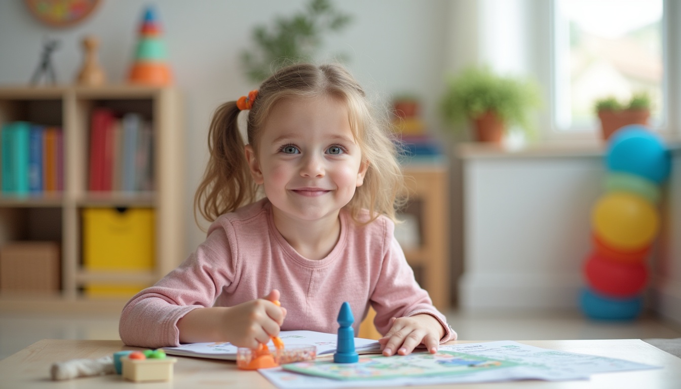 Copii fericiți jucându-se într-o grădiniță privată modernă